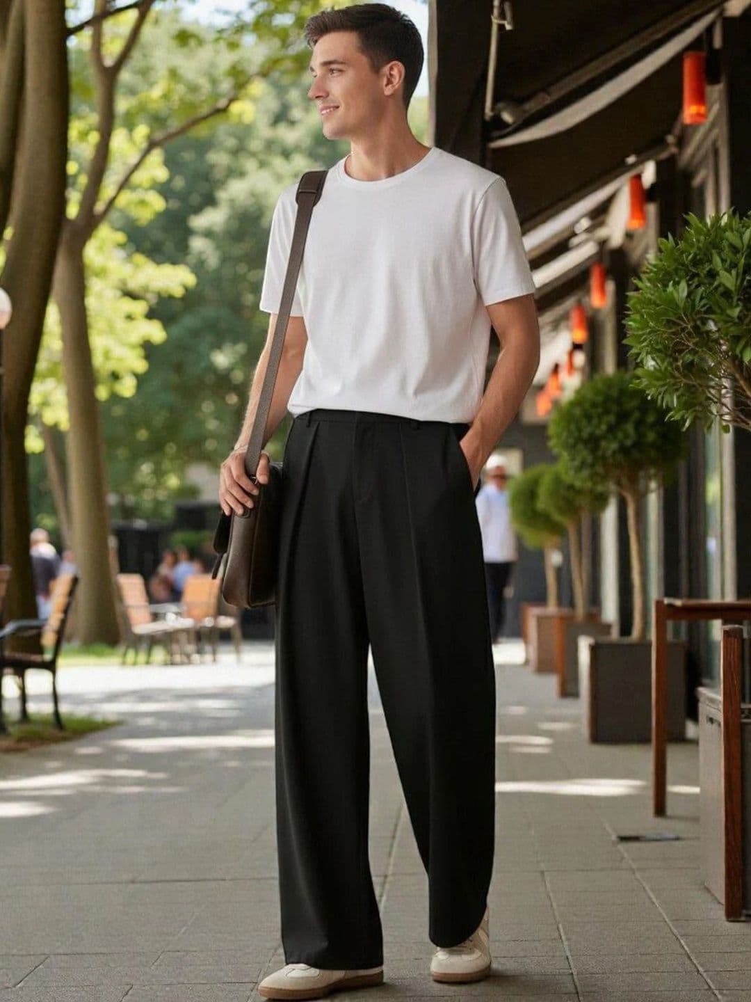 Stylecast X Kotty Mens Pleated Korean Trousers - view 1