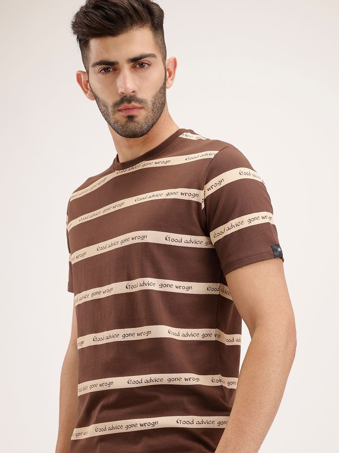 WROGN Brand Logo Printed Pure Cotton T-shirt - view 1
