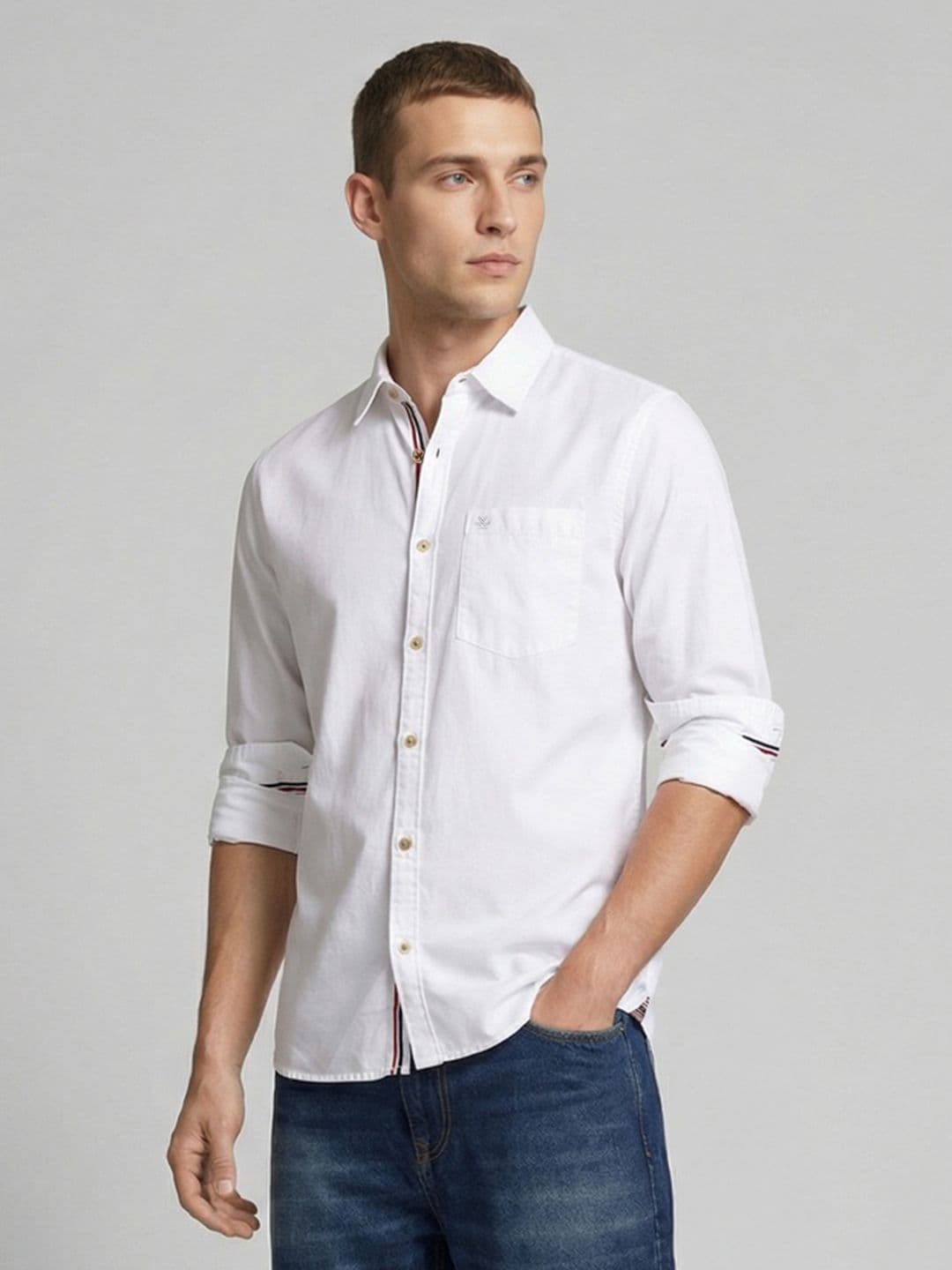 WROGN Men White Slim Fit Casual Shirt - view 1