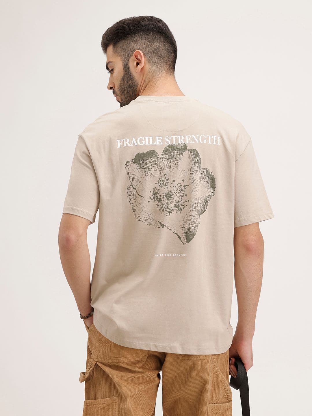 WROGN Floral Printed Cotton Regular Fit T-shirt - view 1