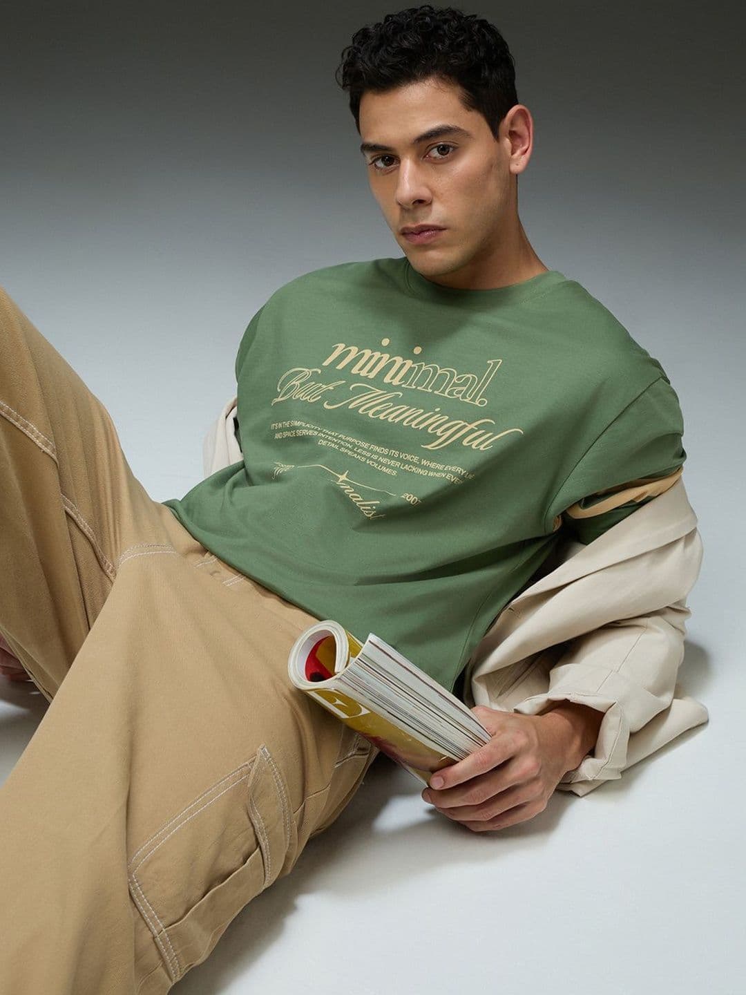 DILLINGER Mens Round Neck Half Sleeve Printed Oversized Fit Tshirt - view 1