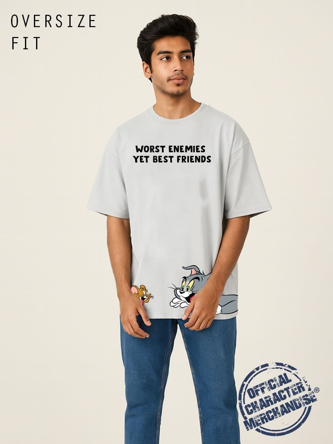 Kook N Keech X Minute Mirth Men Printed Drop-Shoulder Sleeves T-shirt - view 1