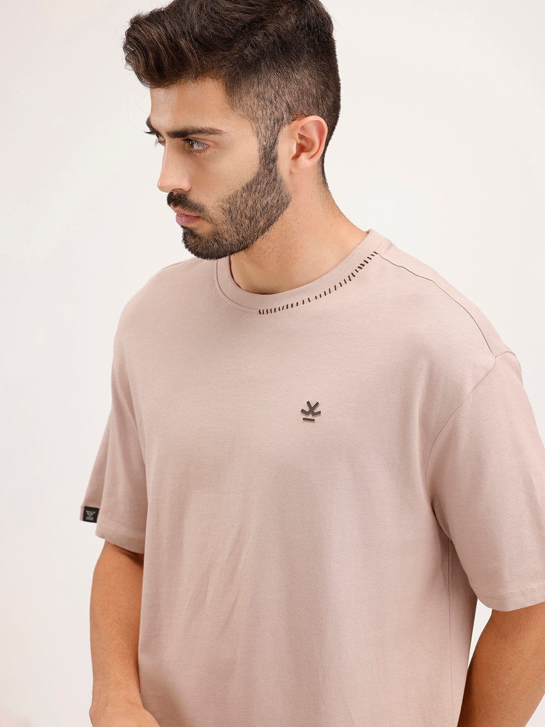 WROGN Typography Printed Drop-Shoulder Sleeves Pure Cotton T-shirt - view 1