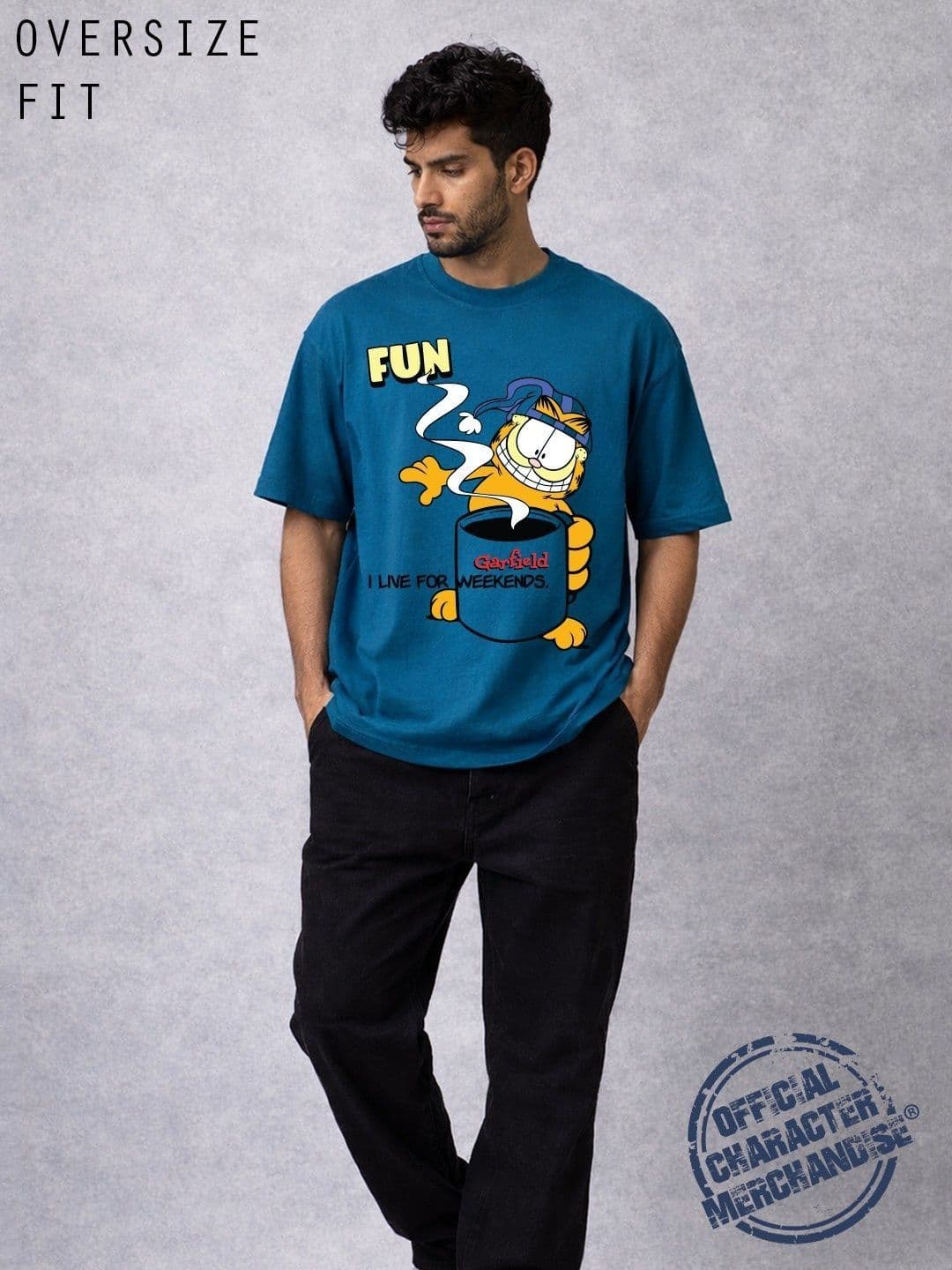 Kook N Keech X Minute Mirth Men Garfield Printed T-shirt - view 1