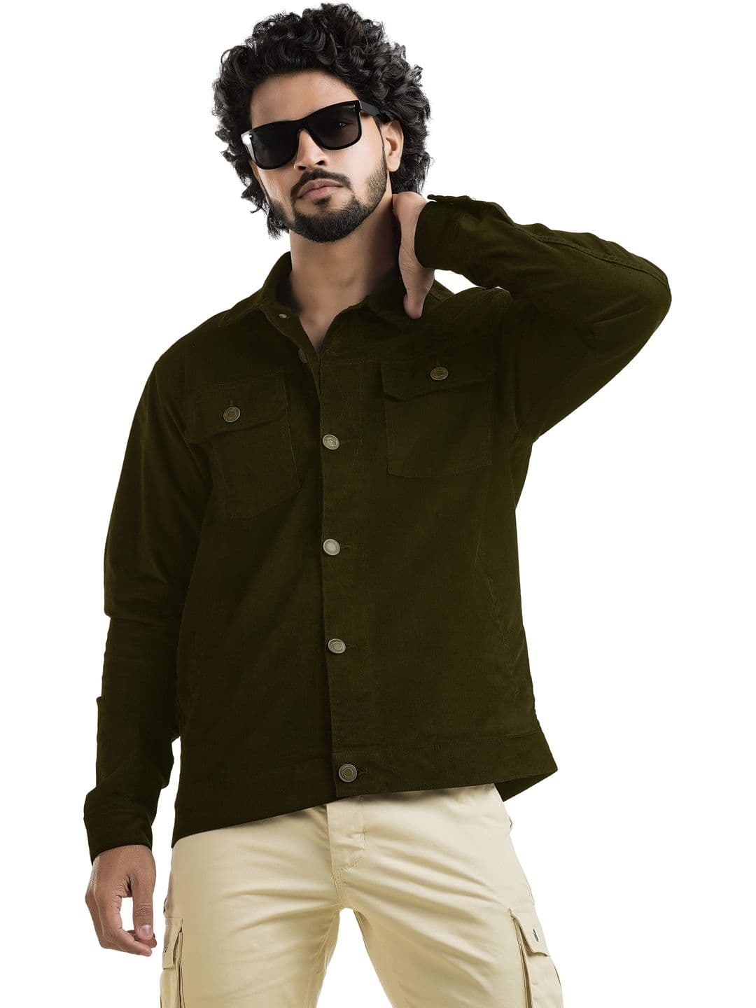 BELANO Men Corduroy Lightweight Woven Jacket - view 1
