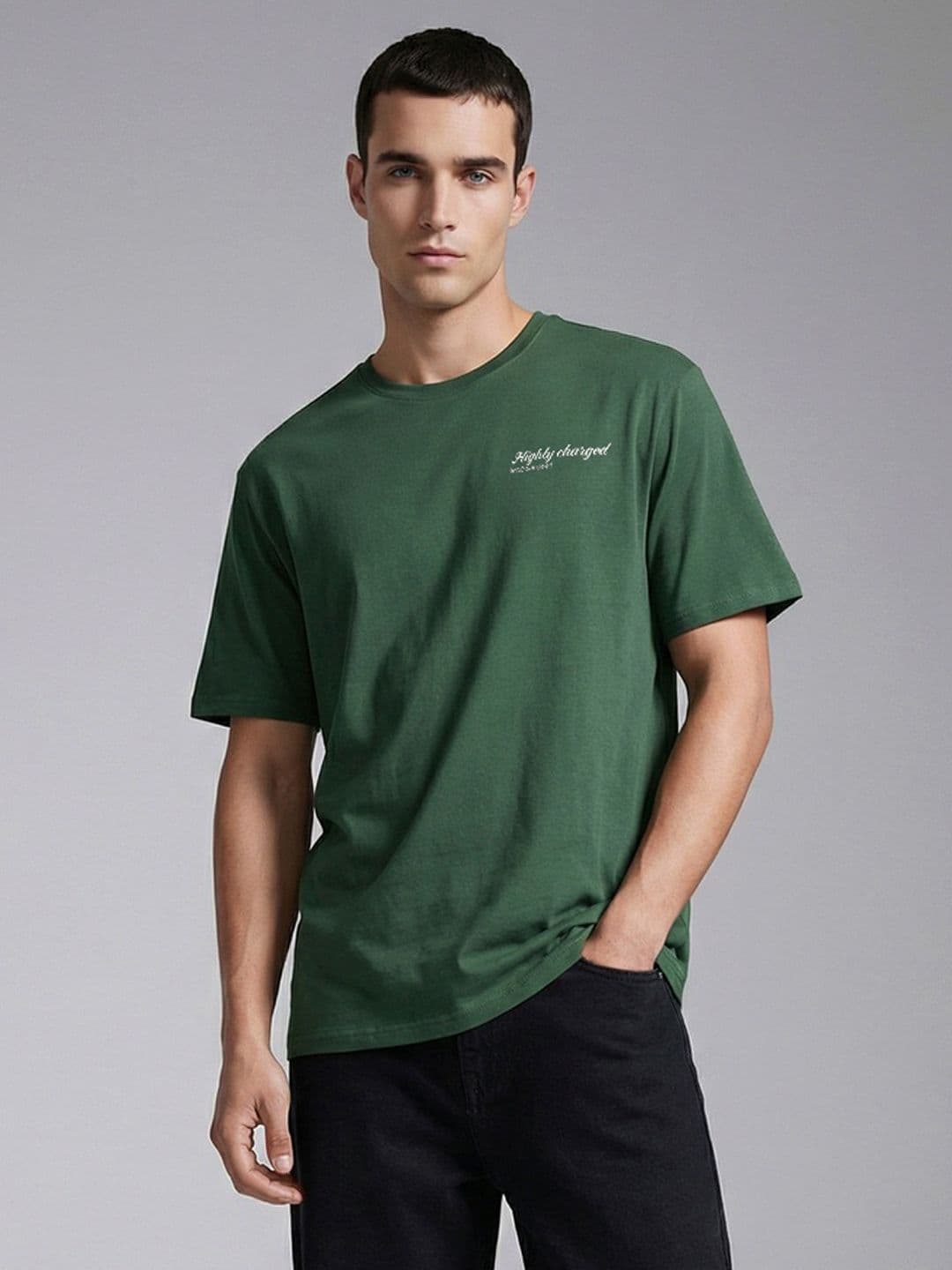 WROGN Pure Cotton Oversized T-shirt - view 1