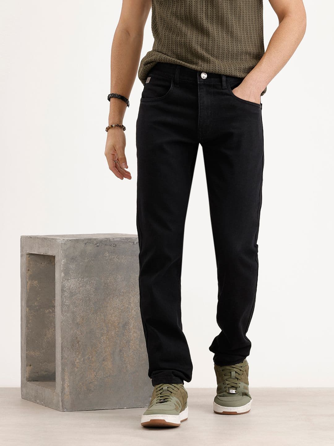 WROGN Men Skinny Fit Mid Rise Light Fade Stretchable Jeans - view 1