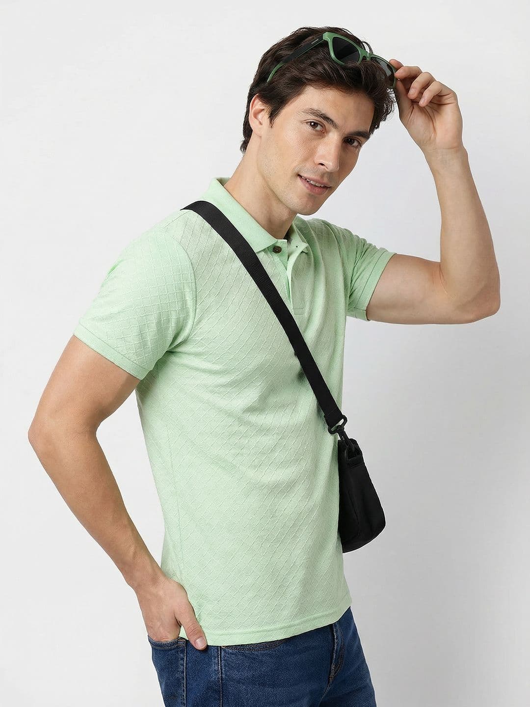 Mast & Harbour Men Polo Collar T-shirt - view 1