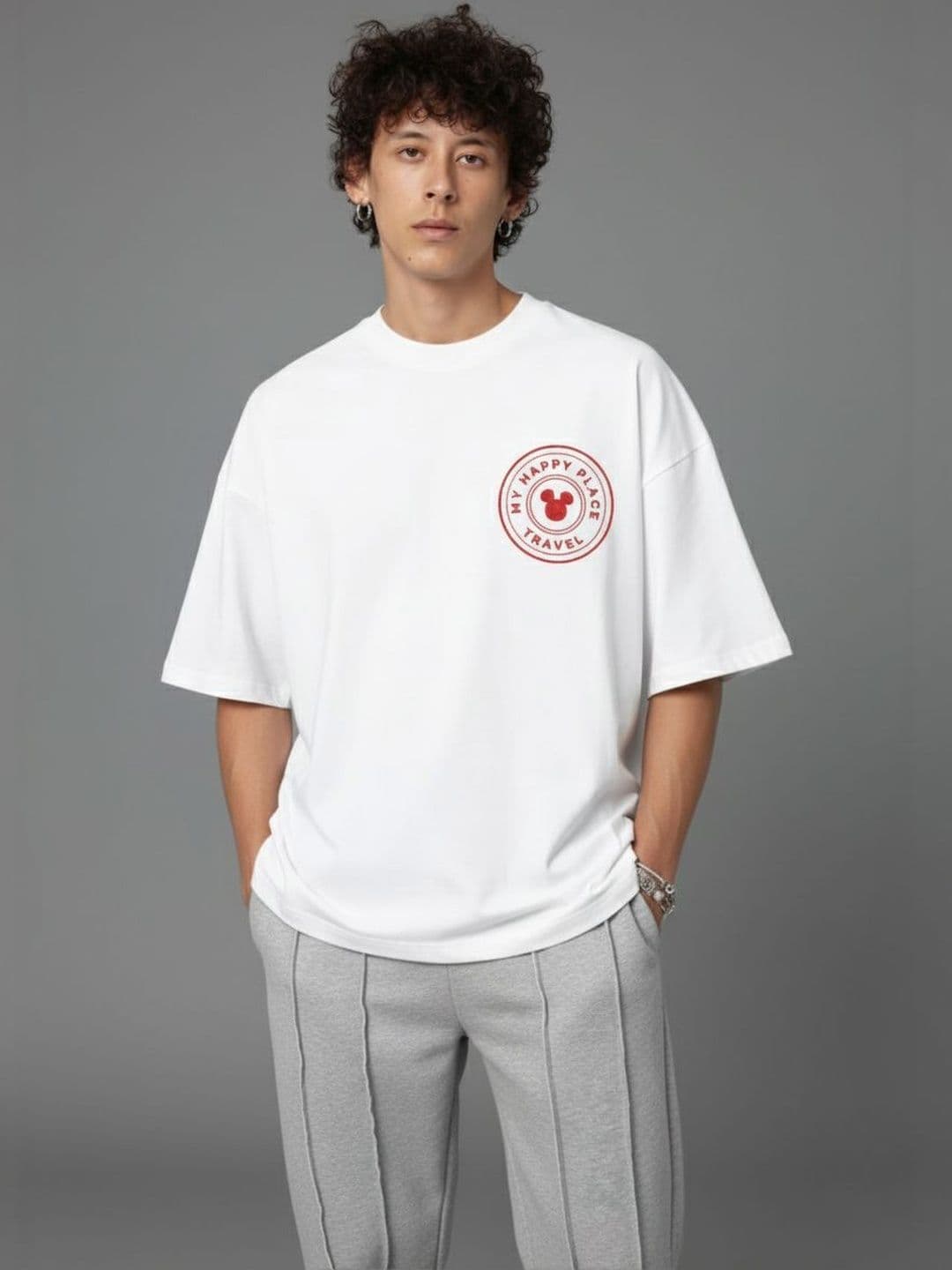 Kook N Keech Men Typography Mickey Mouse Printed Bio Finish T-shirt - view 1