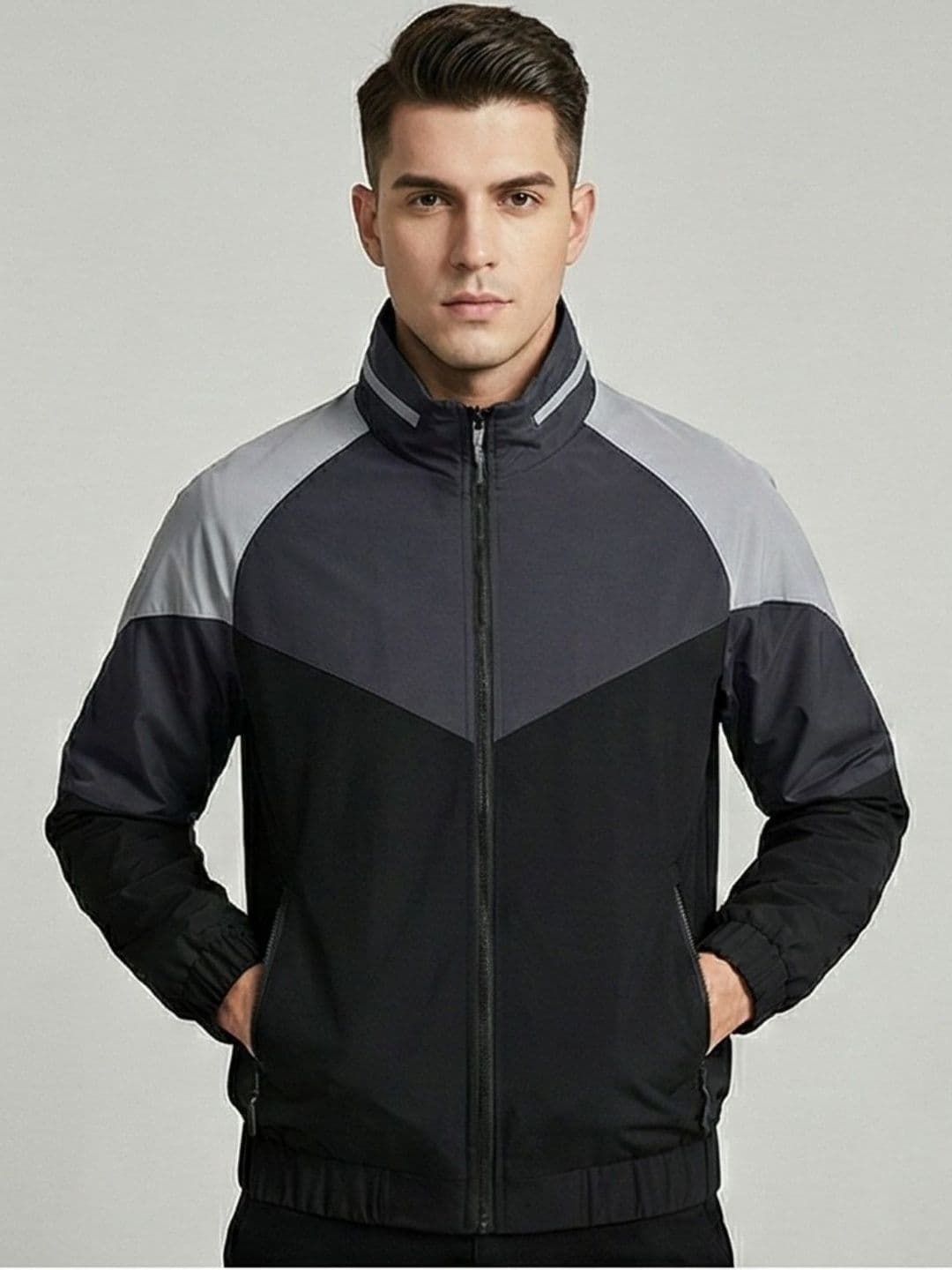 MIA FASHION Men Colourblocked Lightweight Sporty Jacket - view 1