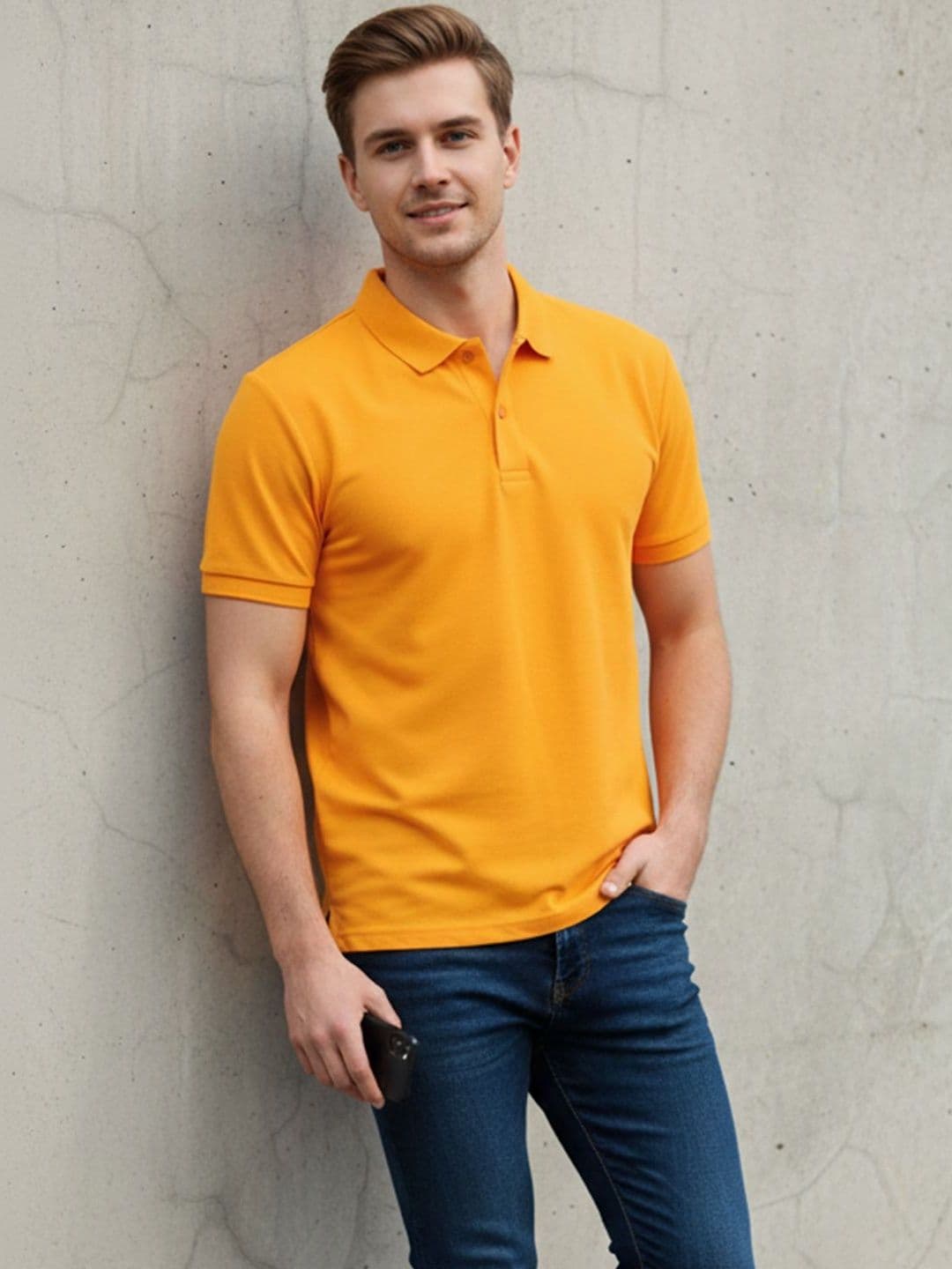 Greylongg Men Polo Collar T-shirt - view 1