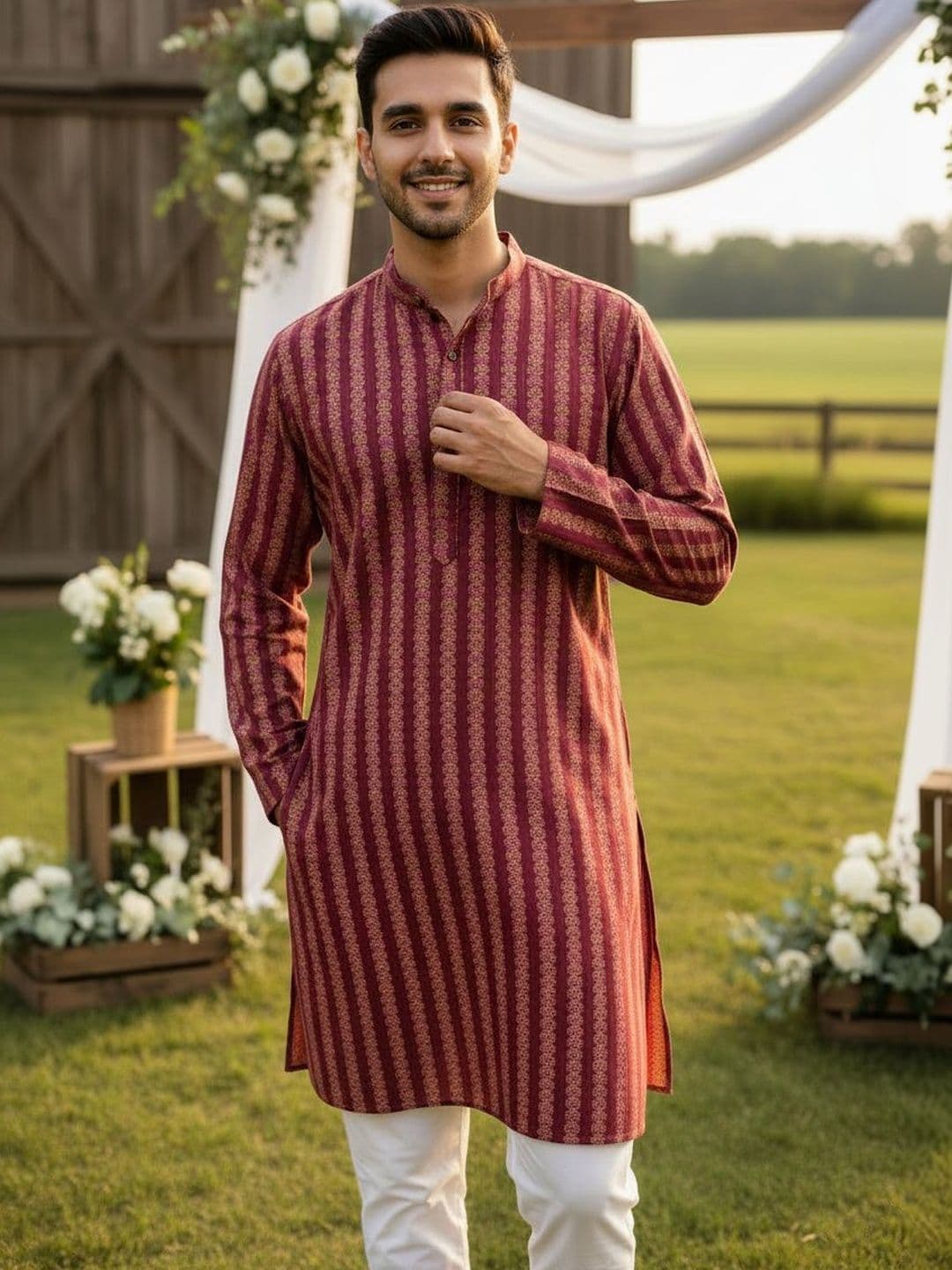 Anouk Men Printed Kurta - view 1