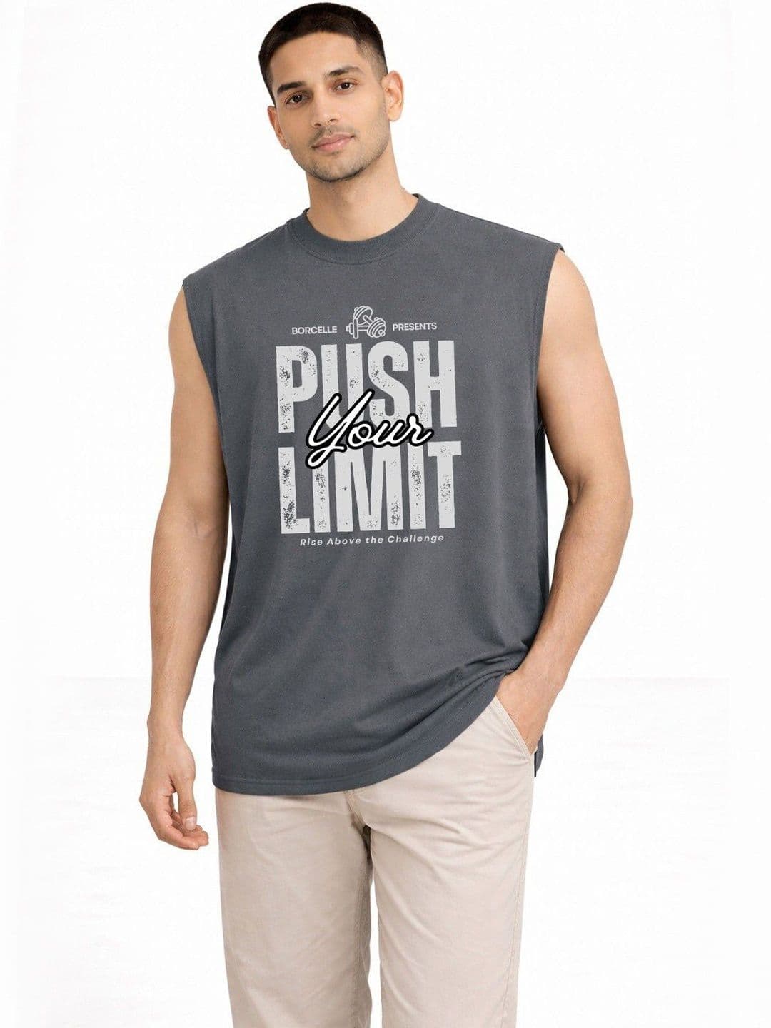 Organic Chics Printed Cotton Gym Vest - view 1