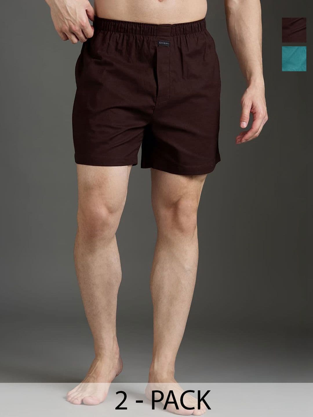 Mast & Harbour Men Pack Of 2 Pure Cotton Mid-Rise Boxer - view 1