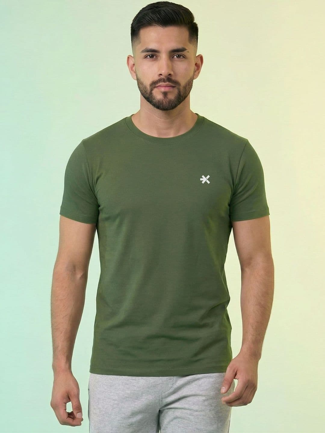HRX by Hrithik Roshan Men Brand Logo Pure Cotton Blend T-shirt - view 1