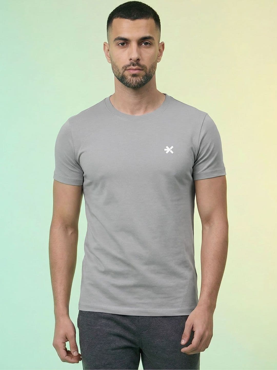 HRX by Hrithik Roshan Men Brand Logo Pure Cotton Blend T-shirt - view 1