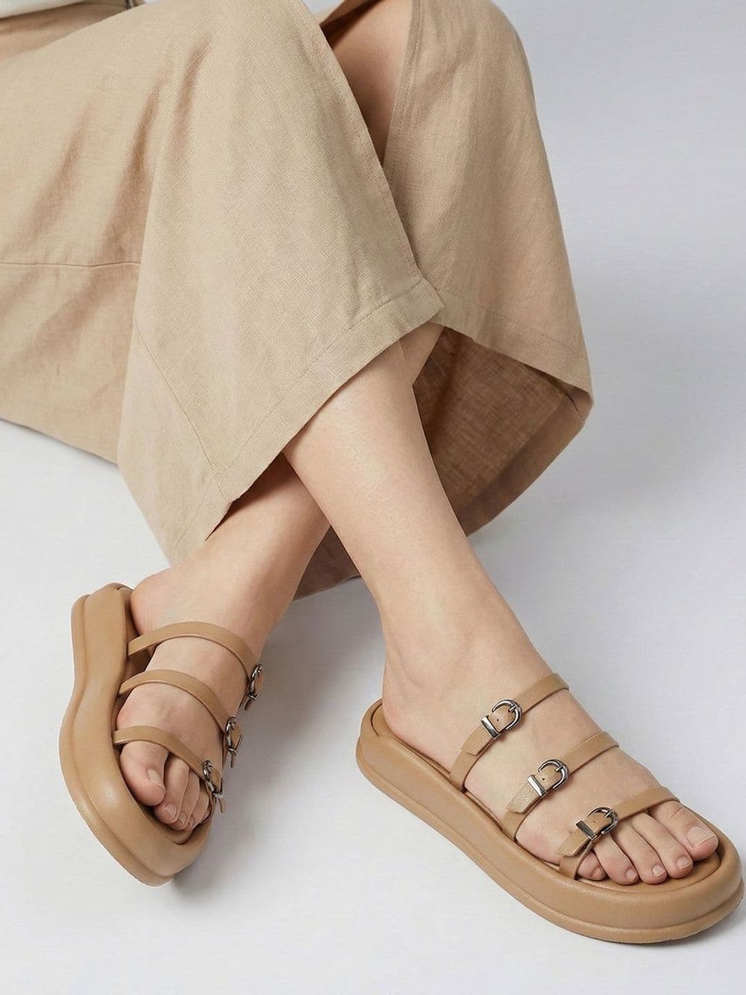 Lavie Flatform Sandals with Buckles - view 1