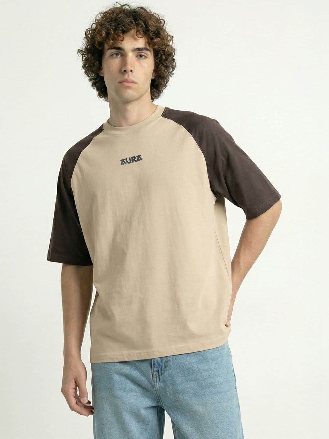 glitchez Men Typography Colourblocked T-shirt - view 1