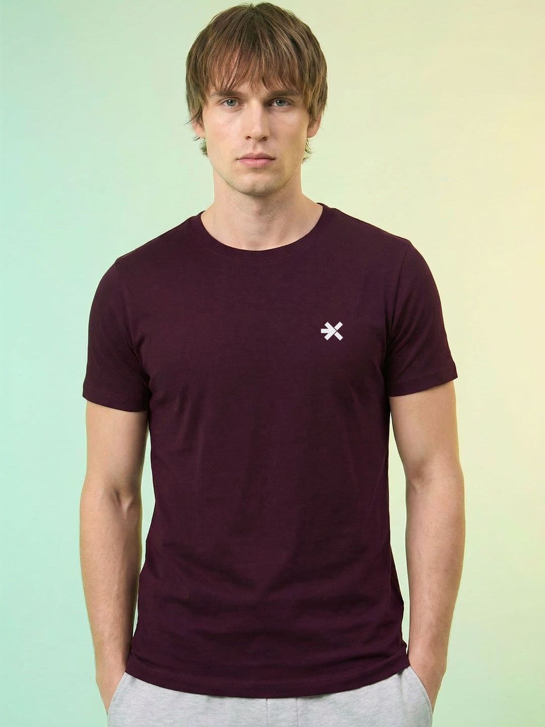 HRX by Hrithik Roshan Men Brand Logo Pure Cotton Blend T-shirt - view 1