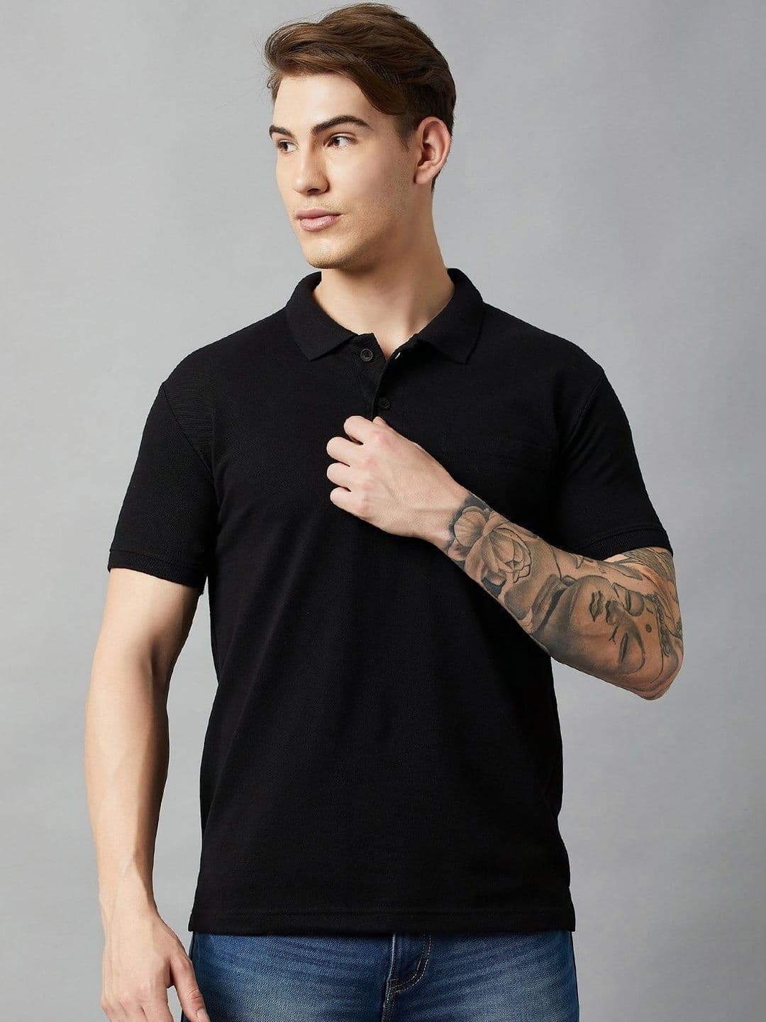 SZN Men Polo Collar Pockets T-shirt - view 1