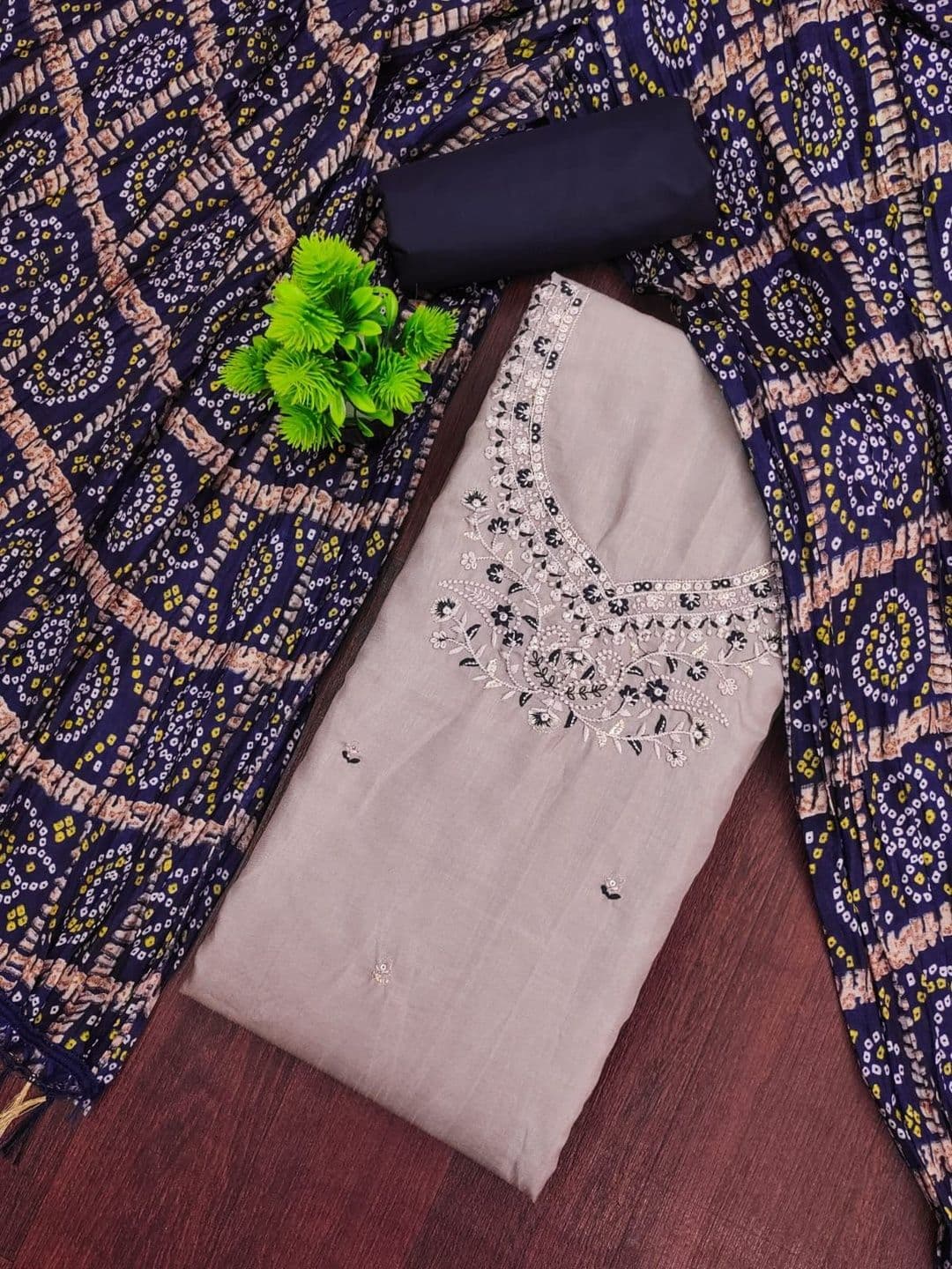 DWIJA FASHION Embroidered Unstitched Dress Material - view 1