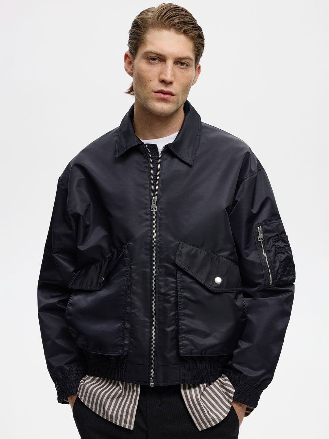 H&M Nylon Bomber Jacket - view 1