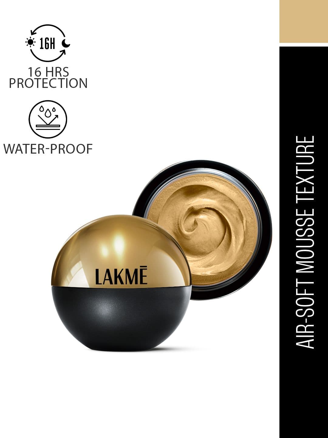 Lakme Xtraordin-airy Mattereal Mousse Foundation, Matte Finish - 01 Classic Ivory, 25g - view 1