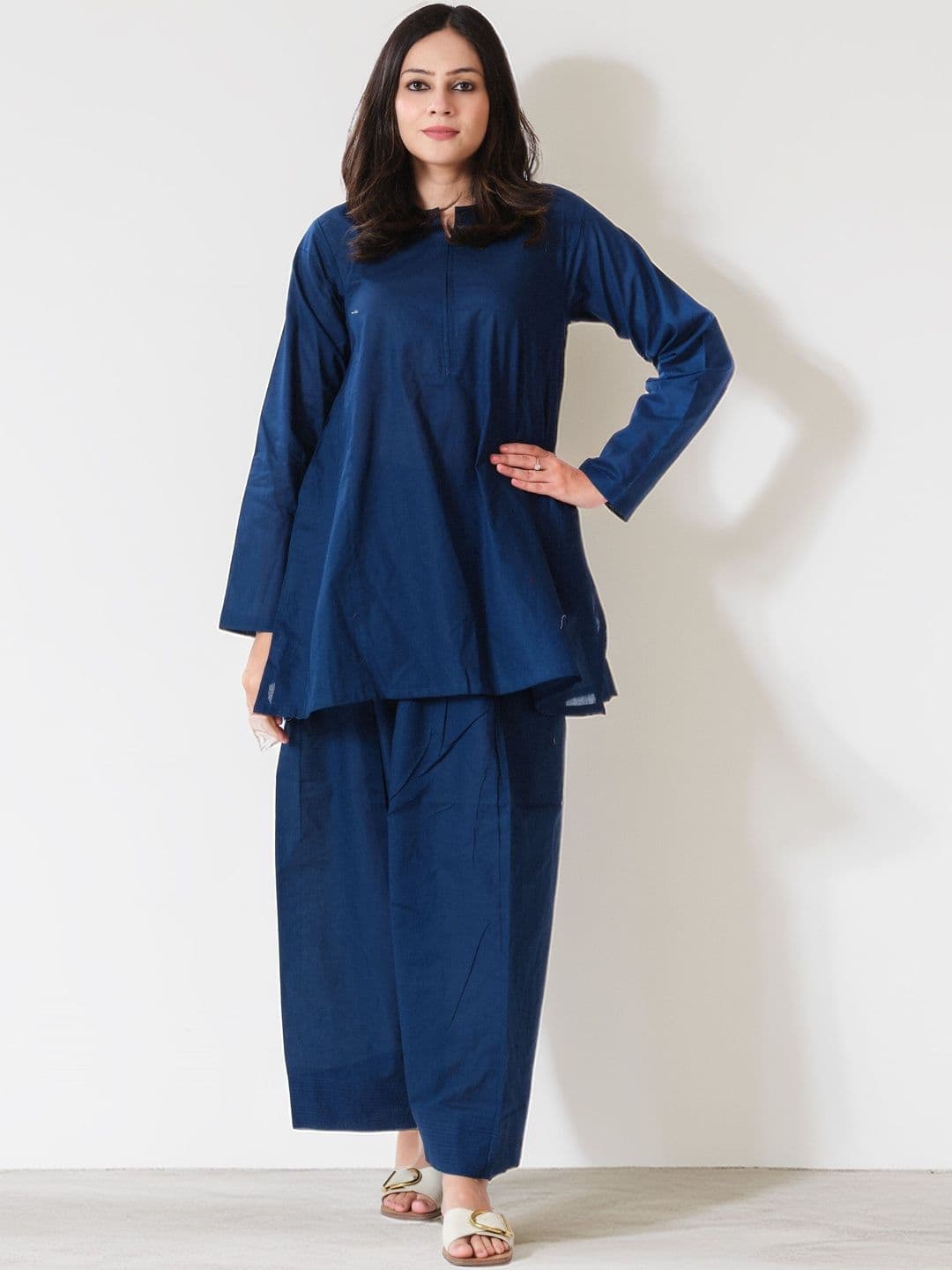 Royal Export Women Regular Chanderi Silk Kurta with Pyjamas - view 1