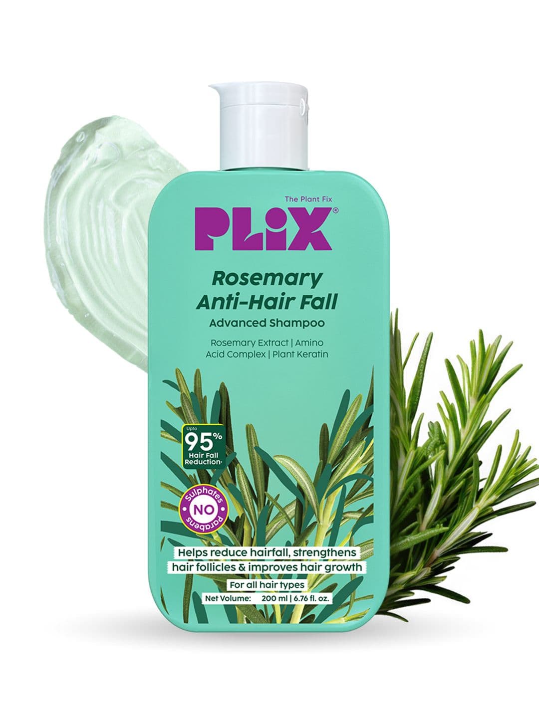 PLIX THE PLANT FIX Rosemary Anti HairFall Advanced Shampoo with Plant Keratin - 200 ml - view 1
