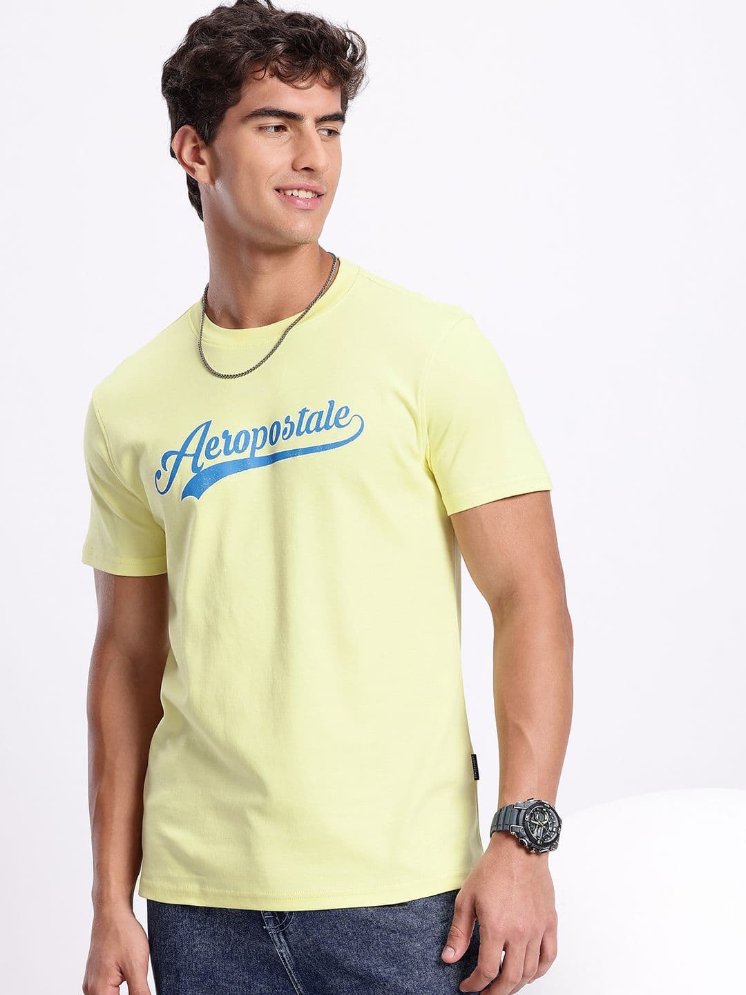 Aeropostale Brand Logo Printed Pure Cotton T-shirt - view 1
