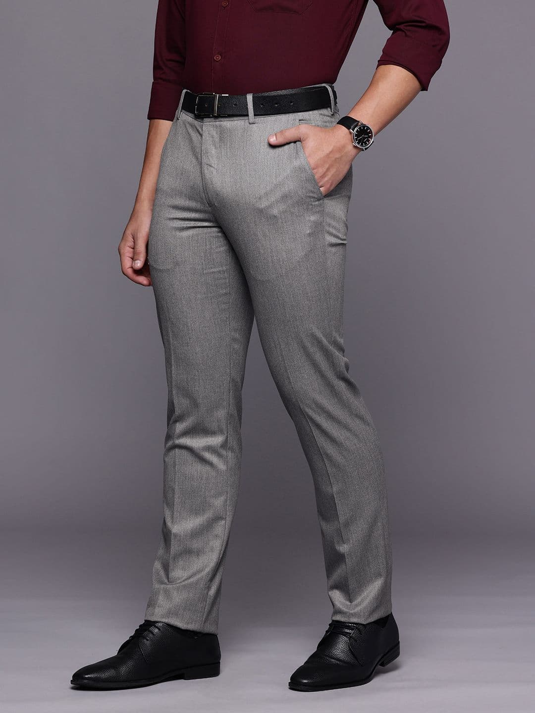 Louis Philippe Men Slim Fit Formal Trousers - view 1