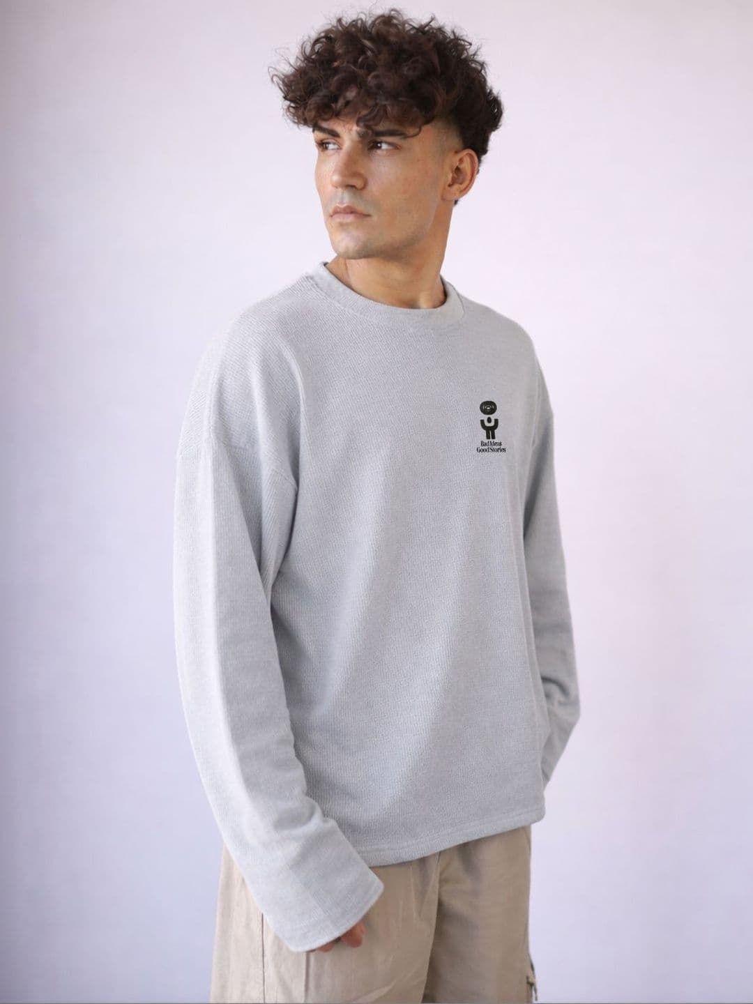 BDSQUARE Men Typography Printed Drop-Shoulder Sleeves T-shirt - view 1