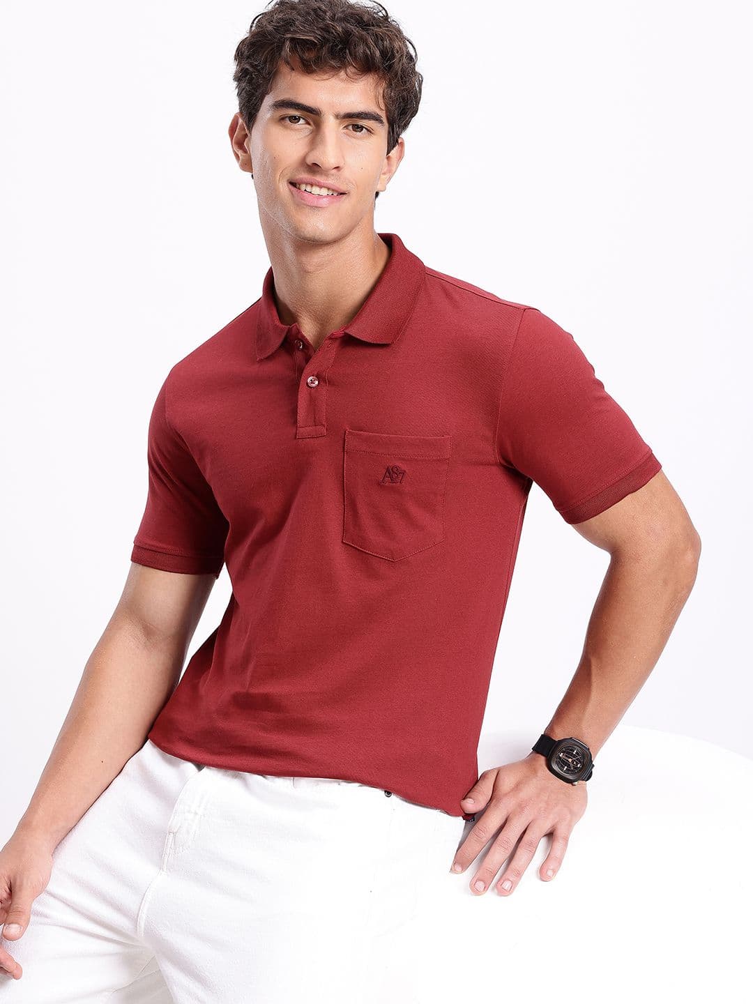 Aeropostale Polo Collar Pure Cotton Pockets T-shirt - view 1