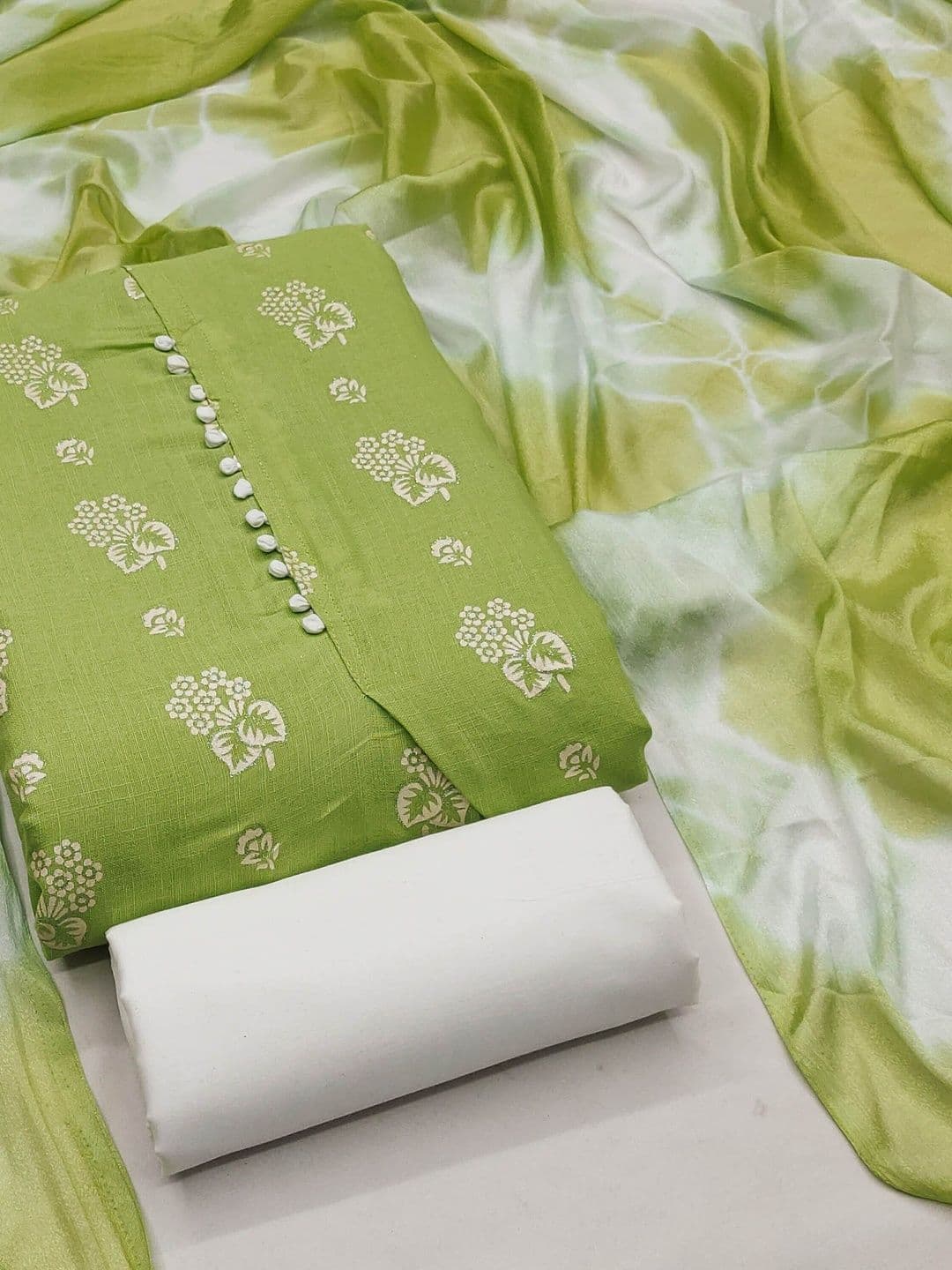 Dhaaga Ghar Printed Pure Cotton Unstitched Dress Material - view 1