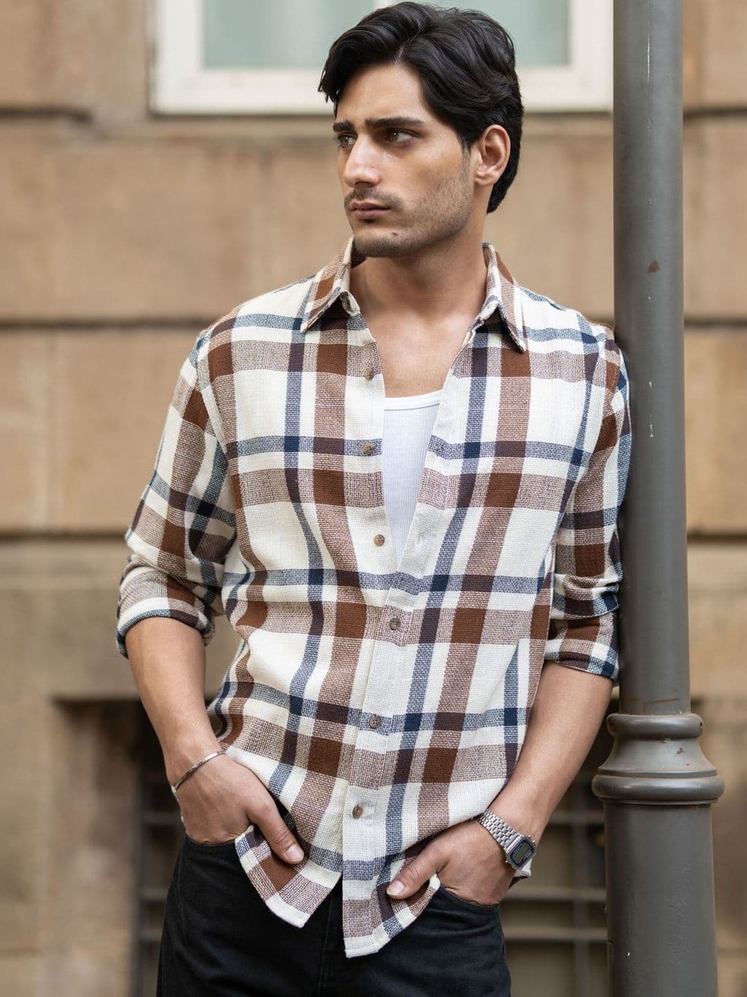 Powerlook Men Tartan Checks Checked Casual Shirt - view 1