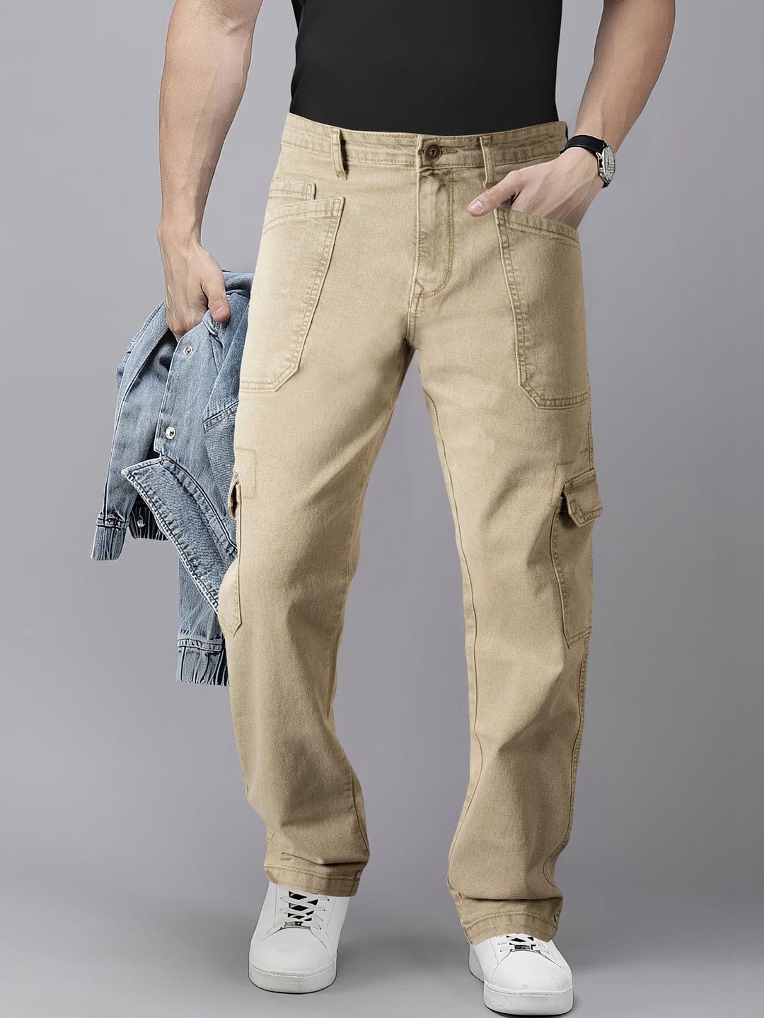 RIG BONE Men Loose Relaxed Fit Mid-Rise Stretchable Jeans - view 1
