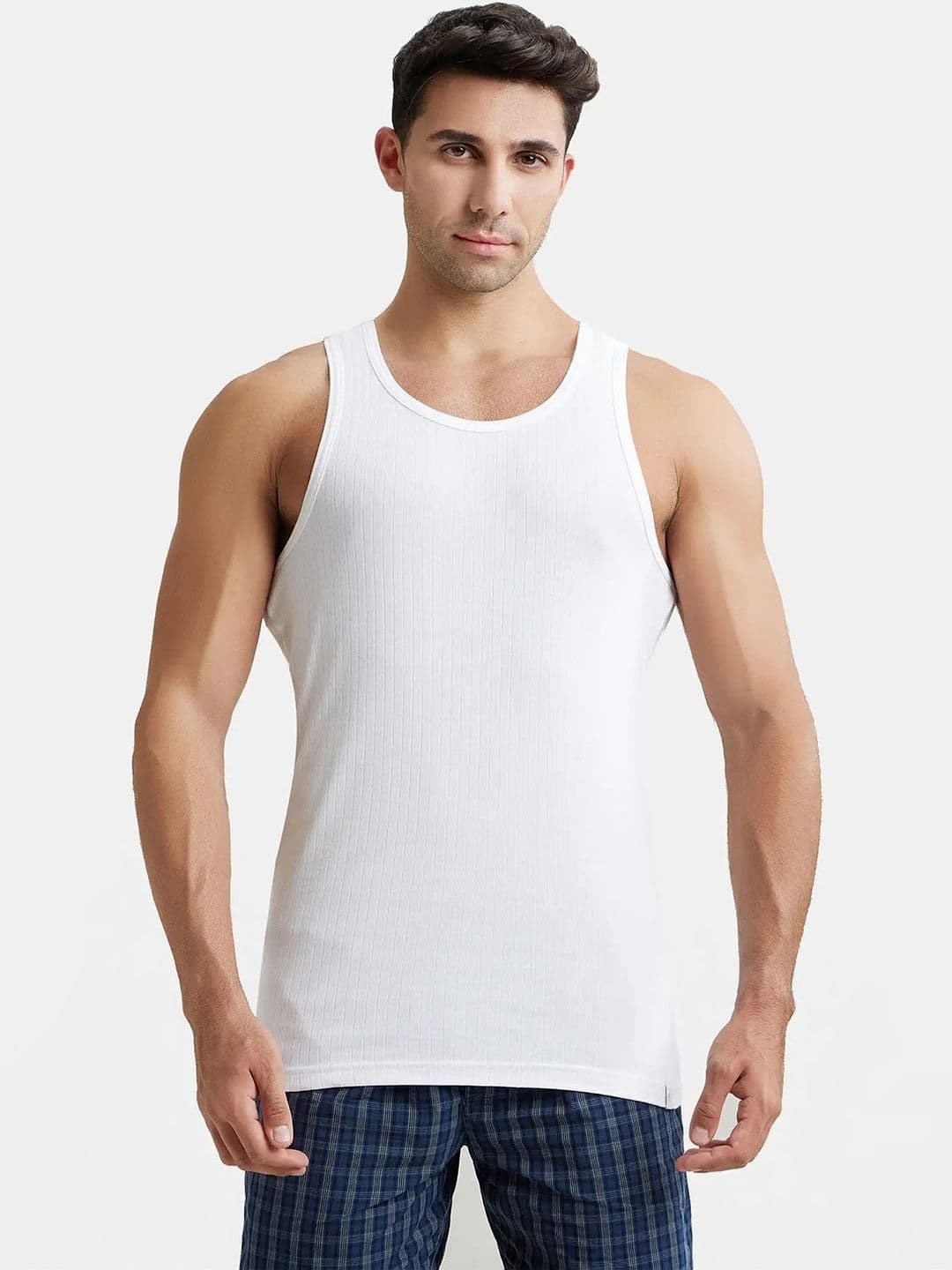 Jockey Combed Cotton Rib Round Neck with Racer Back Gym Vest-9922 - view 1
