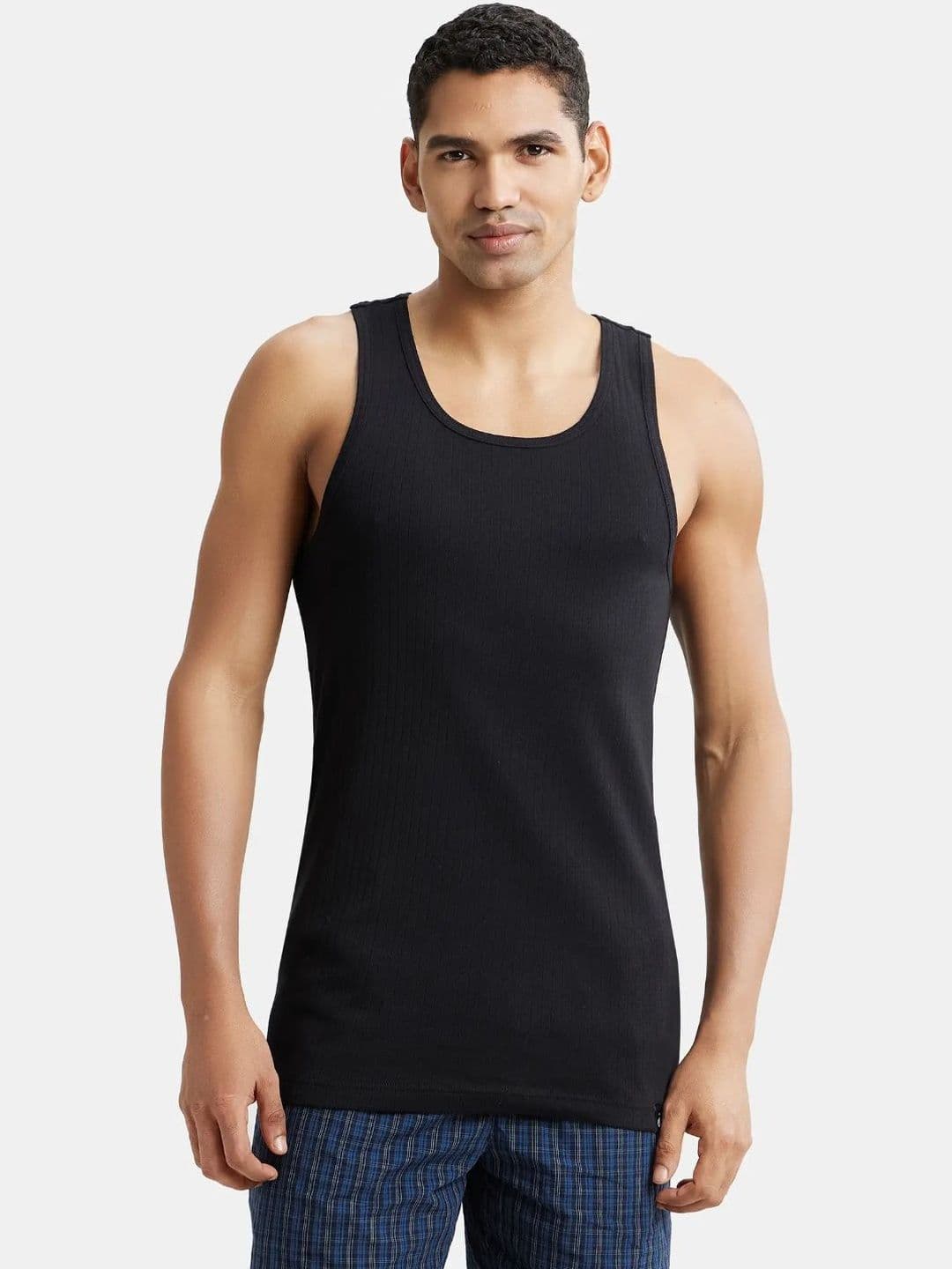 Jockey Combed Cotton Rib Round Neck with Racer Back Gym Vest-9922 - view 1