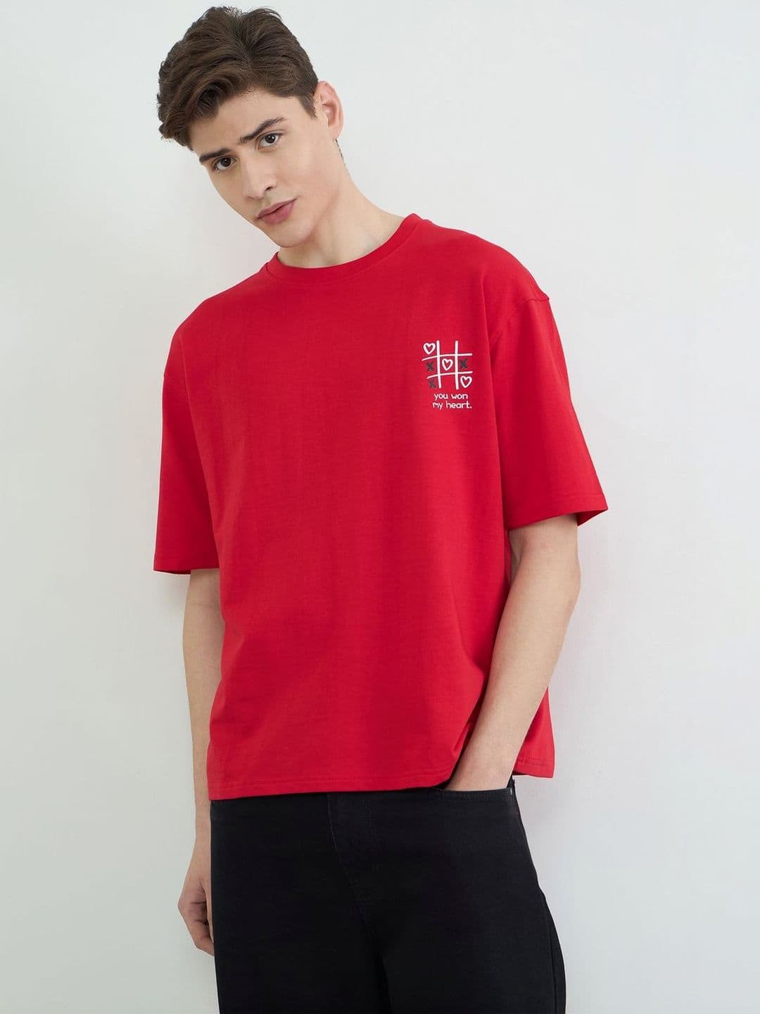 Styli Valentine Collection Men Oversize Fit Love Graphic Tee - view 1