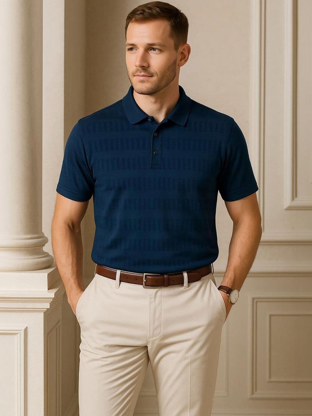 Raves Men Polo Collar Bio Finish T-shirt - view 1