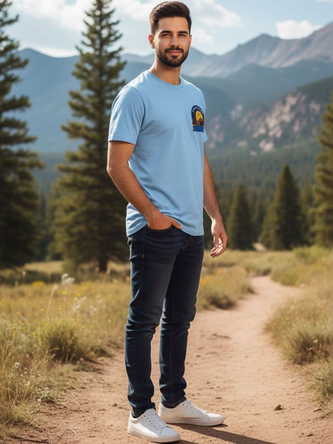 The Roadster Lifestyle Co Printed Cotton Round Neck T-shirt - view 1