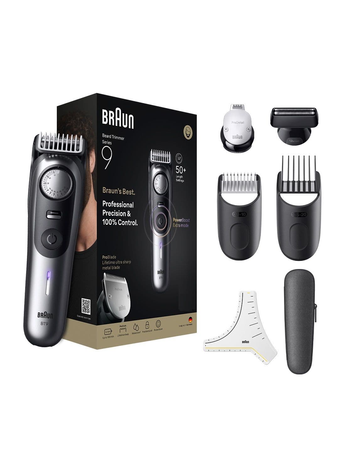 Braun BT9520 All-in-One Waterproof Trimmer with 180-Min Runtime - Black - view 1