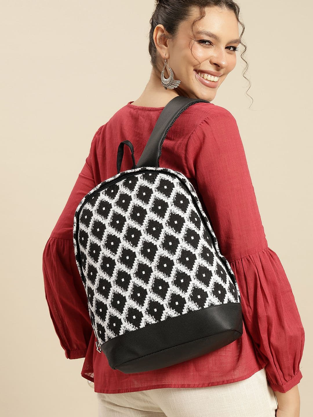 Anouk Women Self Design Backpack - view 1