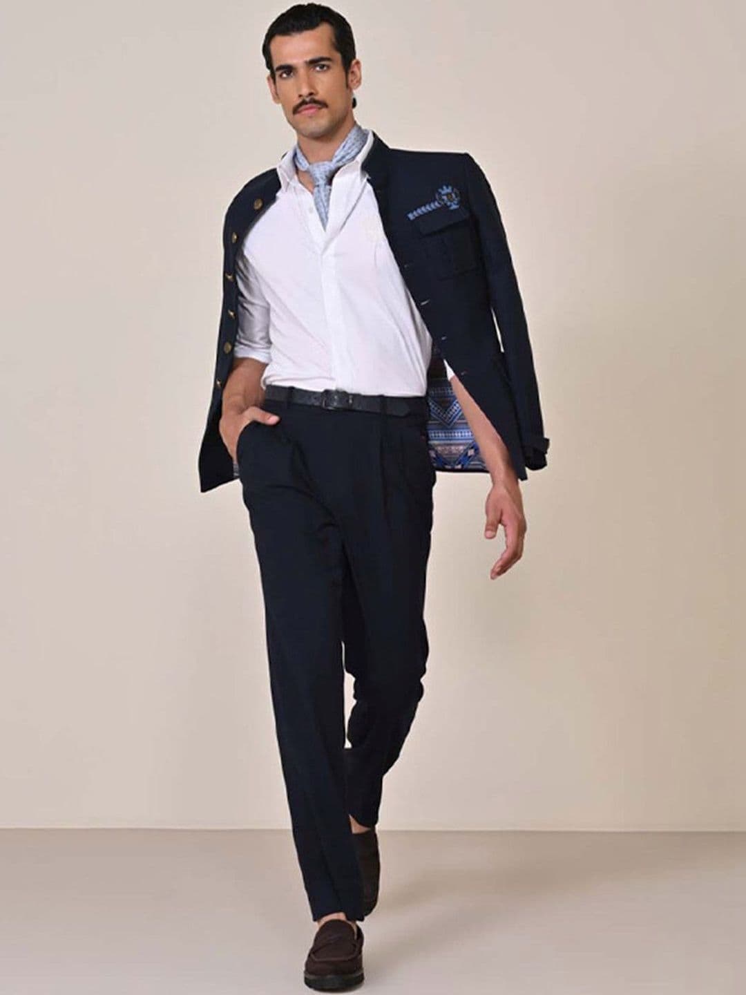 S&N by Shantnu Nikhil Men Tailored Jacket with Embroidered - view 1