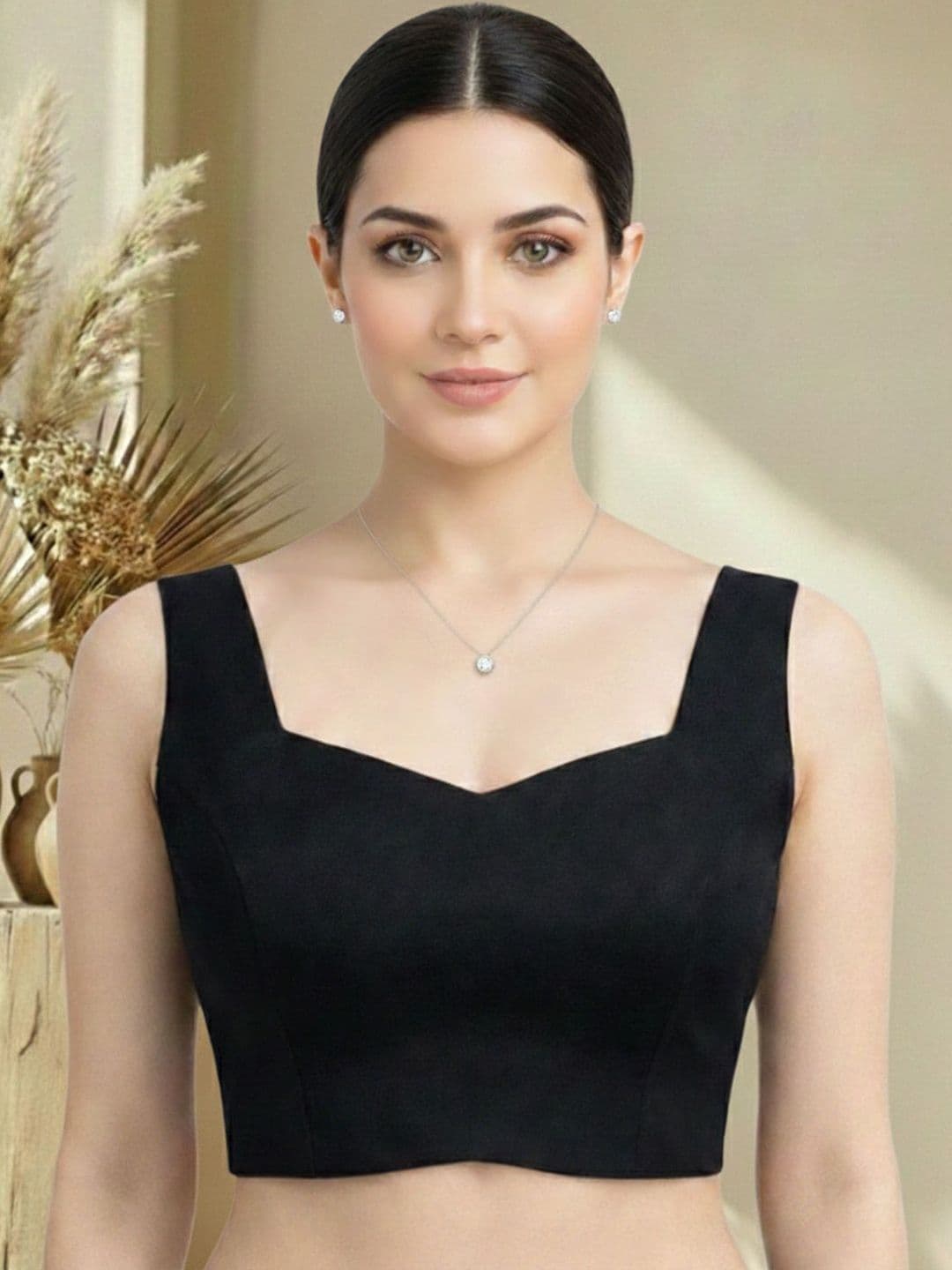 Thevasa Dupion Blend Solid Saree Blouse - view 1