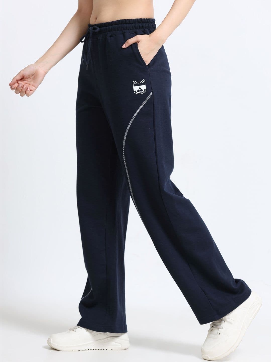 glitchez Women Relaxed Fit Brand Logo Training Track Pants - view 1