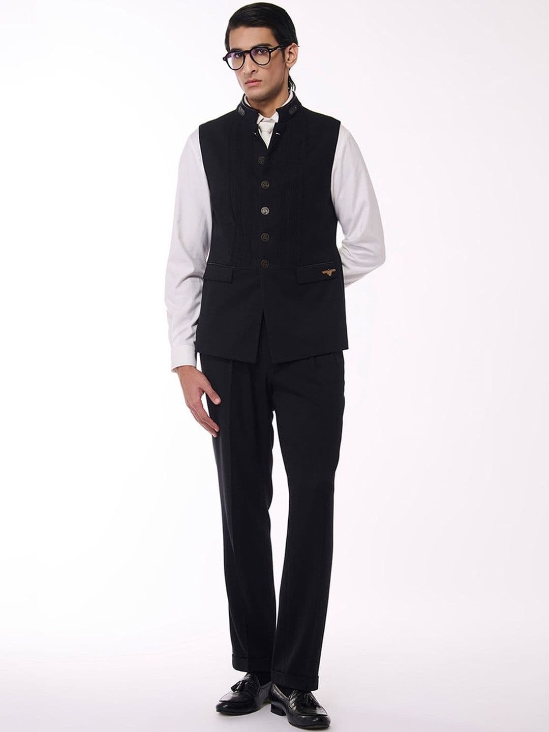 S&N by Shantnu Nikhil Mandarin Collar Jacket - view 1