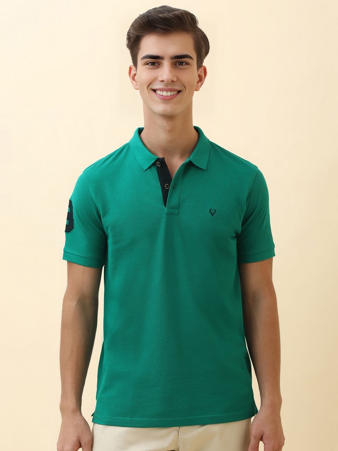 Allen Solly Solid Polo Collar Slim Fit T-shirt - view 1