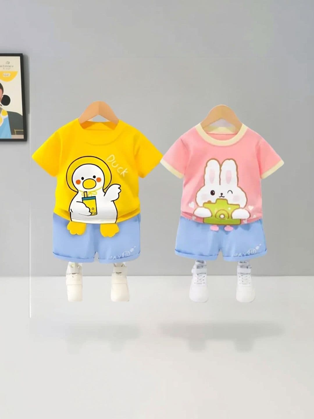 ELPIXIE FASHION Unisex Kids Printed T-shirt with Shorts - view 1