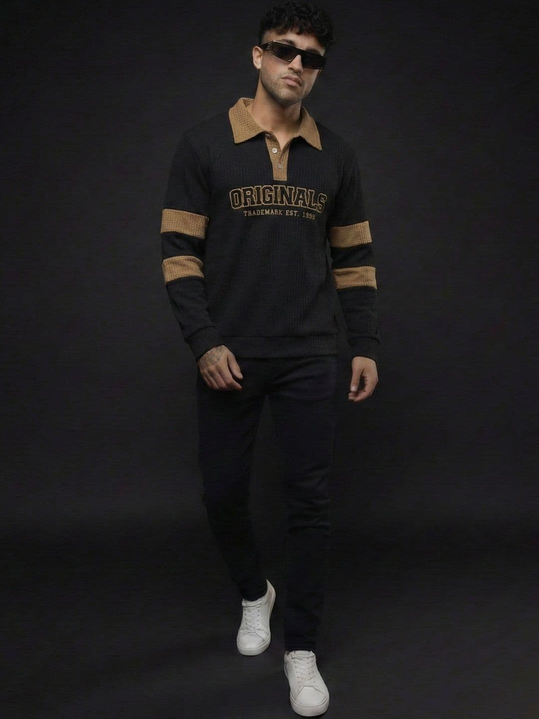 R.Code by The Roadster Life Co. Men Polo Collar T-shirt - view 1